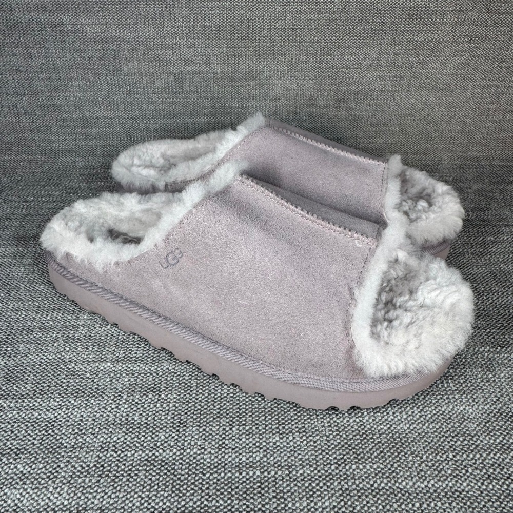 UGG‎ Open Toe Slide Sugarplum Purple Suede Slippers 1167610 Womens 10.5 Cozy